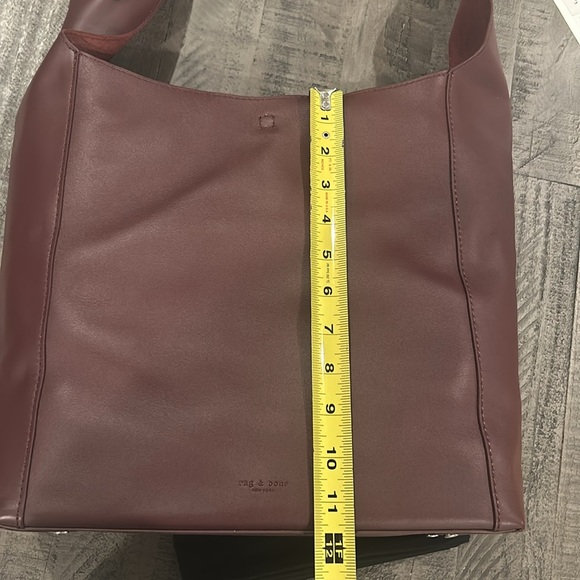 Rag & bone Belize leather shopper bag in wine burgundy - Picture 12 of 12